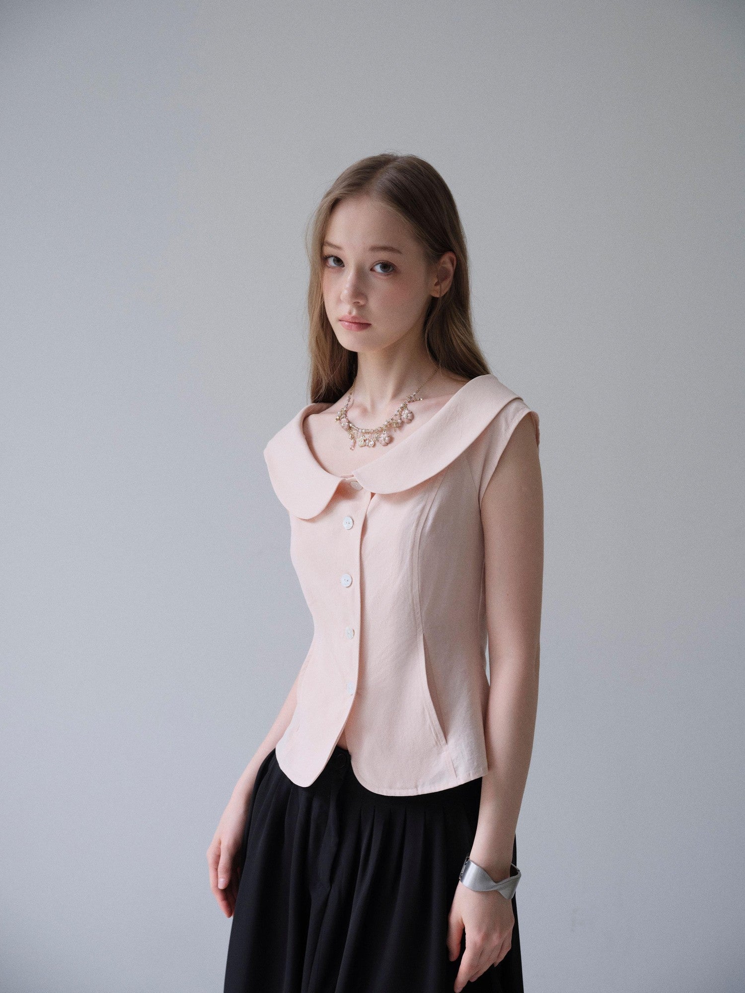 DKZ OFFICIAL Girlish Doll Collar Slim Fit Women&
