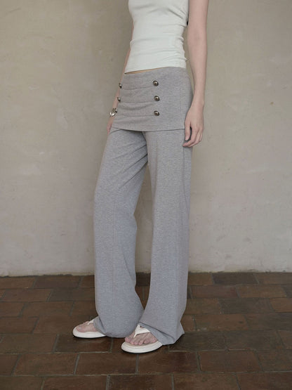 DKZ_OFFICIAL_Gray_Biker_Fold_Over_Waist_Button_Women&