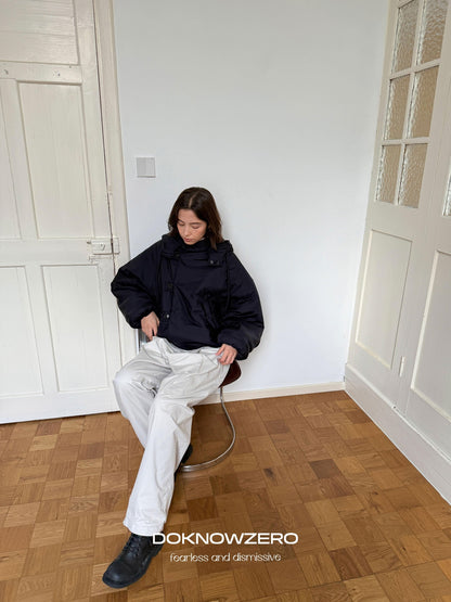 DKZ OFFICIAL Gray Pleated Tapered Fleece Lined Women&