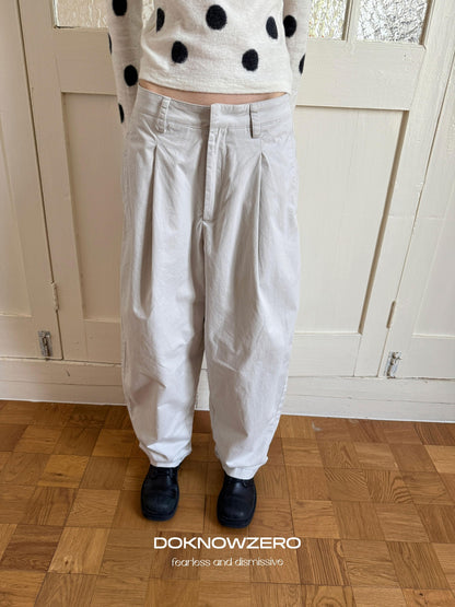 DKZ OFFICIAL Gray Pleated Tapered Fleece Lined Women&