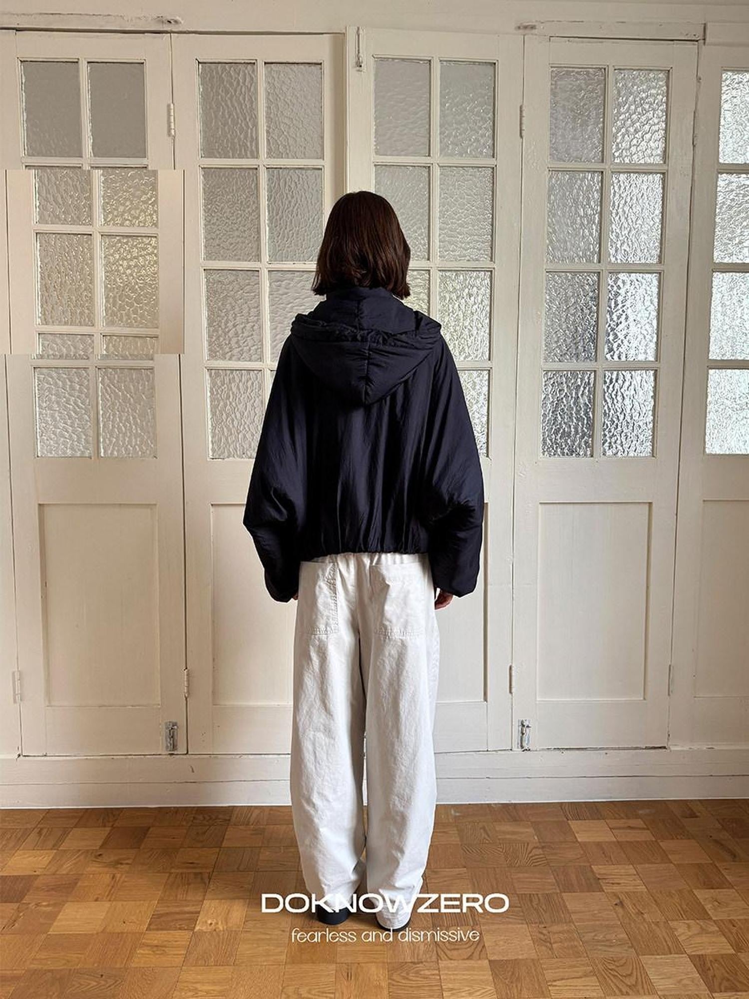 DKZ OFFICIAL Gray Pleated Tapered Fleece Lined Women&
