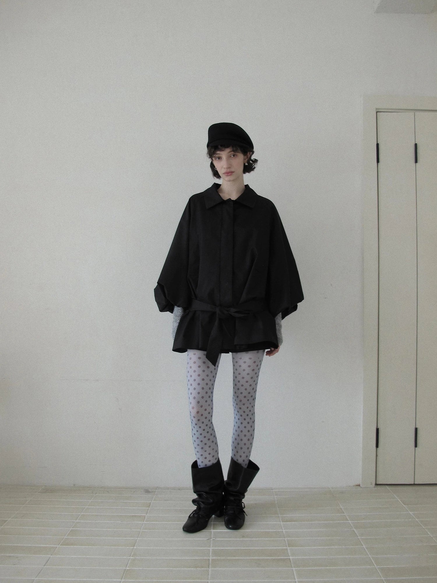 DKZ OFFICIAL Greek Aesthetic Lantern Sleeve Trench Coat