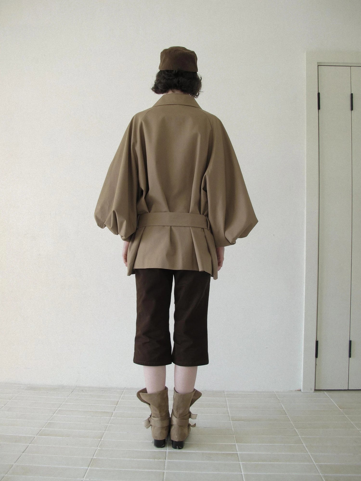 DKZ OFFICIAL Greek Aesthetic Lantern Sleeve Trench Coat