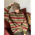 DKZ_OFFICIAL_Green_Colorblock_Striped_Crewneck_Loose_Knit_Women&