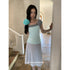 DKZ_OFFICIAL_Green_Lace_Spliced_Bateau_Neck_Women&