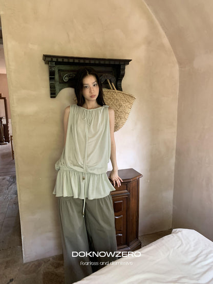 DKZ OFFICIAL Green Two Way Off Shoulder Relaxed Women&
