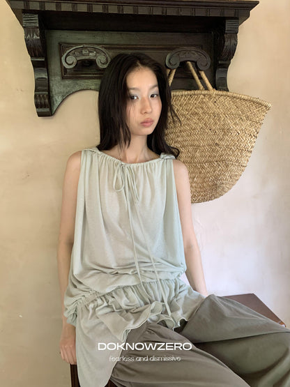 DKZ OFFICIAL Green Two Way Off Shoulder Relaxed Women&