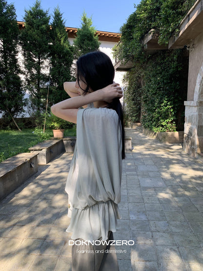 DKZ OFFICIAL Green Two Way Off Shoulder Relaxed Women&