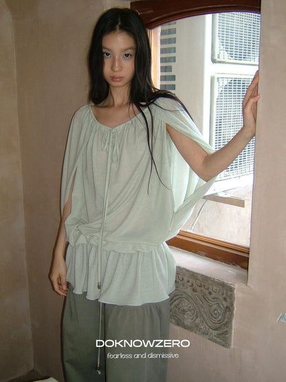 DKZ OFFICIAL Green Two Way Off Shoulder Relaxed Women&