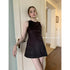 DKZ_OFFICIAL_Grey_Aline_Cinched_Waist_Sleeveless_Velvet_Women&