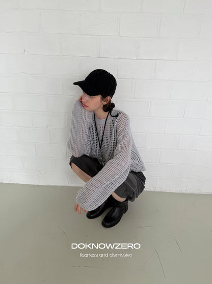 DKZ OFFICIAL Grey Wide Leg Cropped Trousers For Autumn