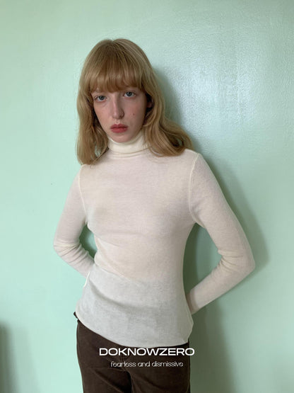 DKZ OFFICIAL High Neck Slim Fit Knit Women&