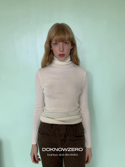 DKZ OFFICIAL High Neck Slim Fit Knit Women&