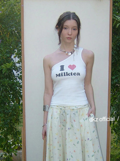 DKZ OFFICIAL I Love Milktea Sleeveless Top