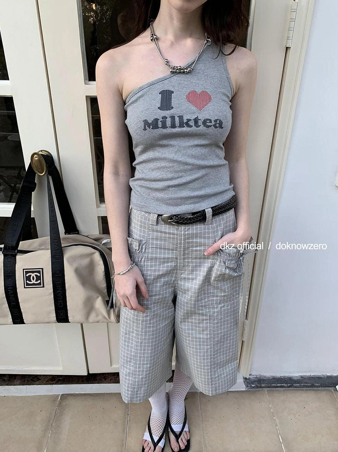 DKZ OFFICIAL I Love Milktea Sleeveless Top