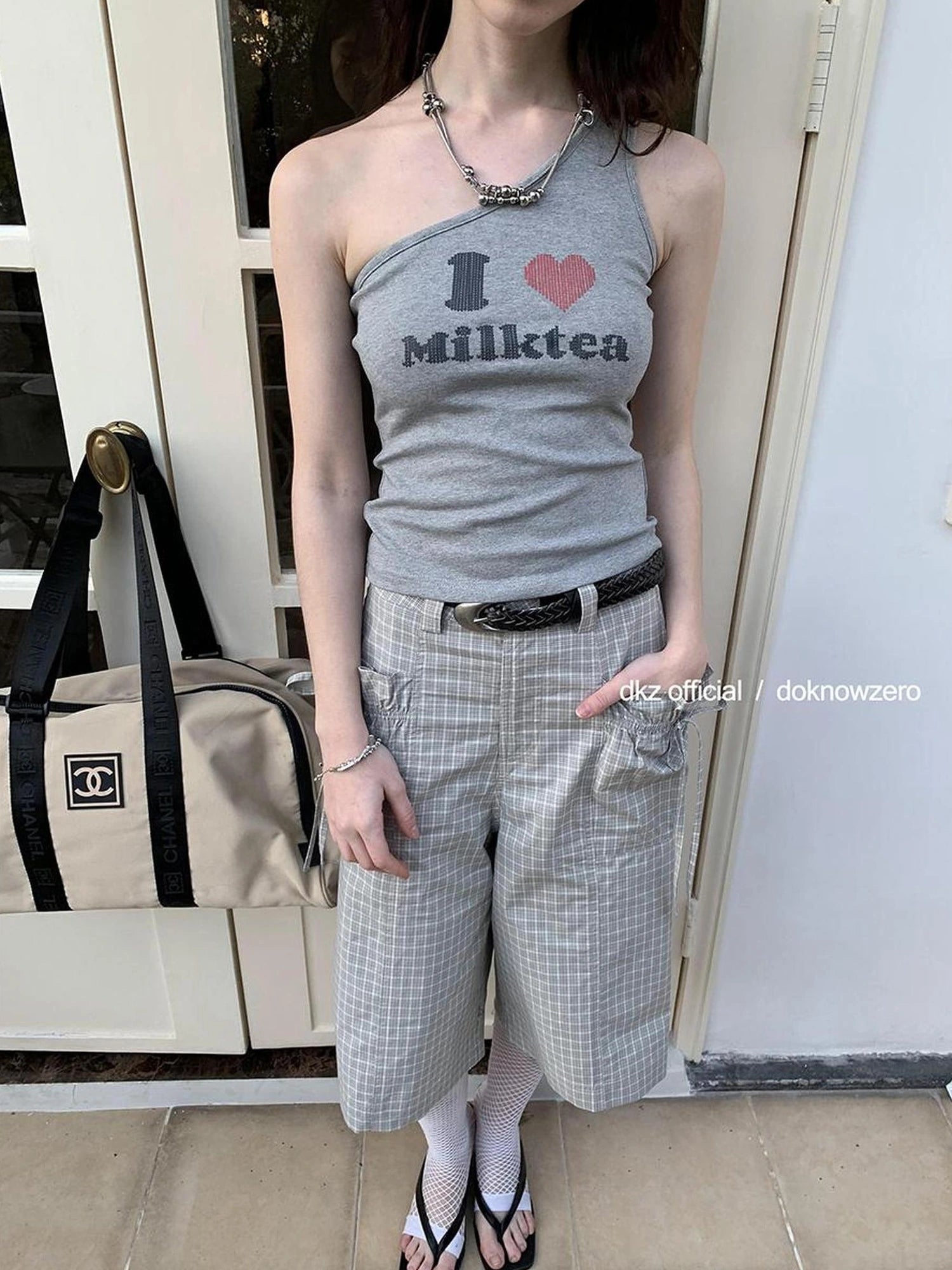 DKZ OFFICIAL I Love Milktea Sleeveless Top