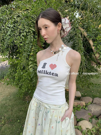 DKZ OFFICIAL I Love Milktea Sleeveless Top
