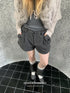 DKZ OFFICIAL Khaki Pleated Layered Vintage Straight Women&