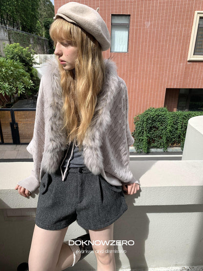 DKZ OFFICIAL Khaki Pleated Layered Vintage Straight Women&