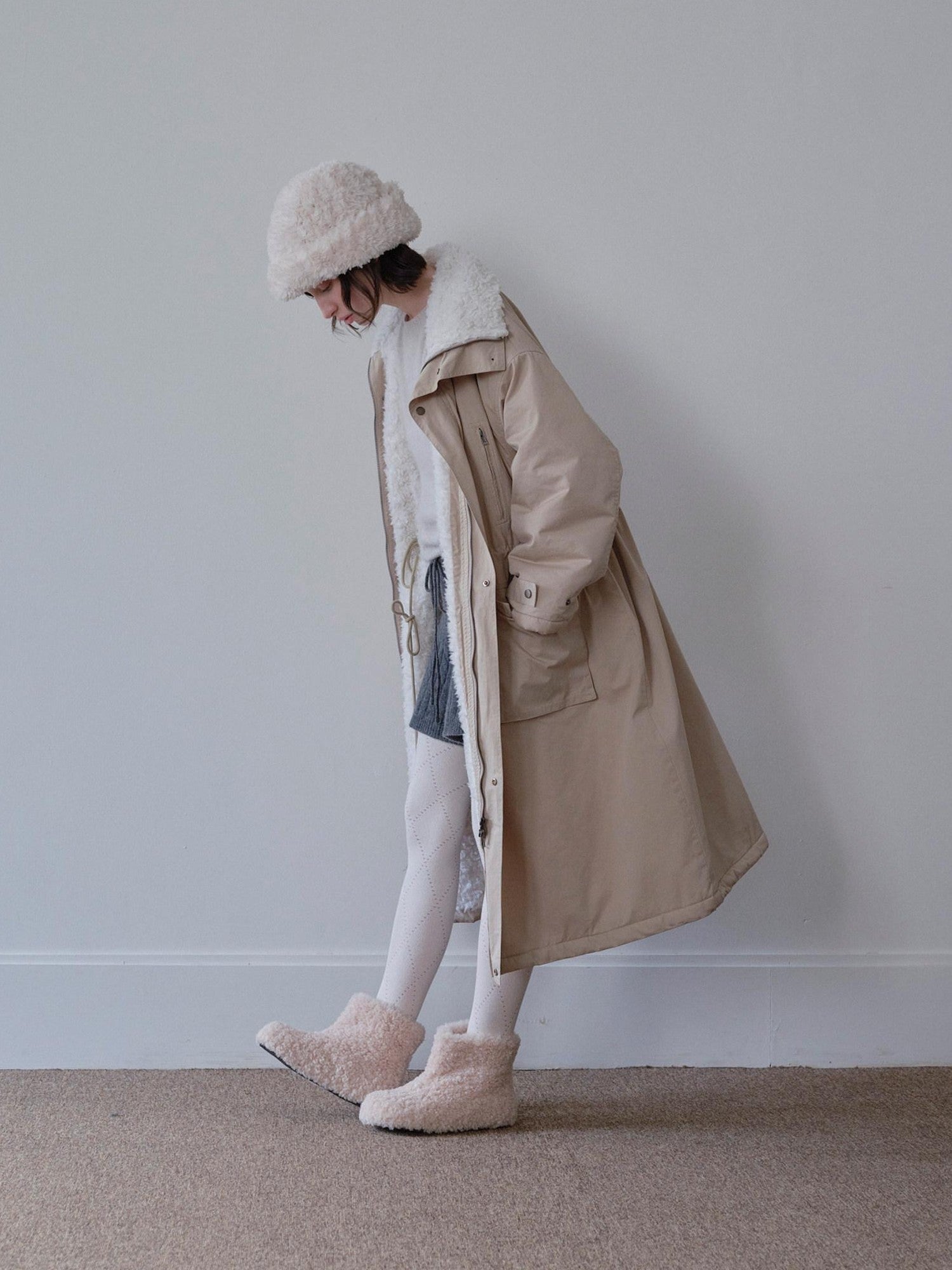 DKZ OFFICIAL Khaki Single Breasted Relaxed Fit Women&