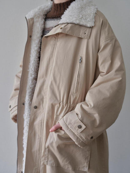 DKZ OFFICIAL Khaki Single Breasted Relaxed Fit Women&