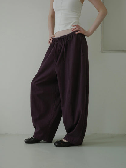 DKZ OFFICIAL Lace Panel Relaxed Fit Pull On Trousers