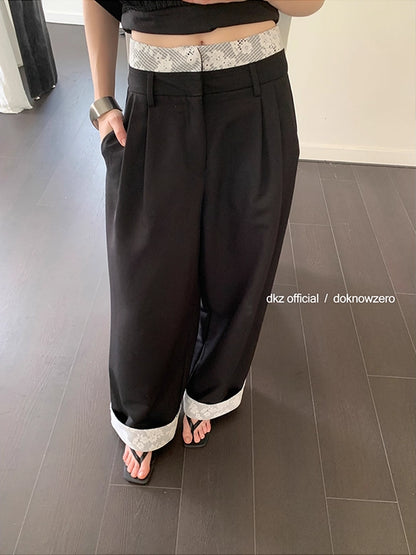DKZ_OFFICIAL_Lace_Panel_Wide_Leg_Pants_With_Cuffed_Hem_MISSTT