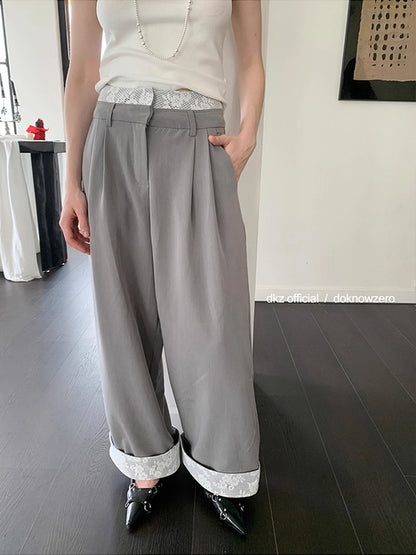 DKZ_OFFICIAL_Lace_Panel_Wide_Leg_Pants_With_Cuffed_Hem_MISSTT