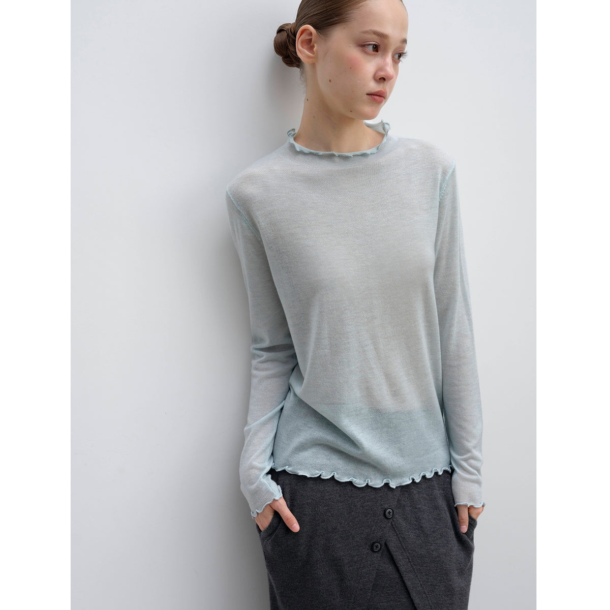 DKZ_OFFICIAL_Lace_Trim_Half_Turtleneck_Knit_Women&