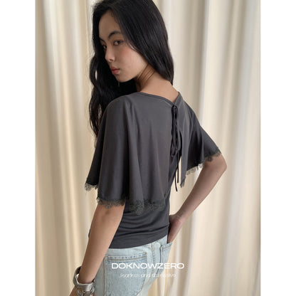 DKZ_OFFICIAL_Layered_Cape_Lace_Trim_Back_Tie_Women&