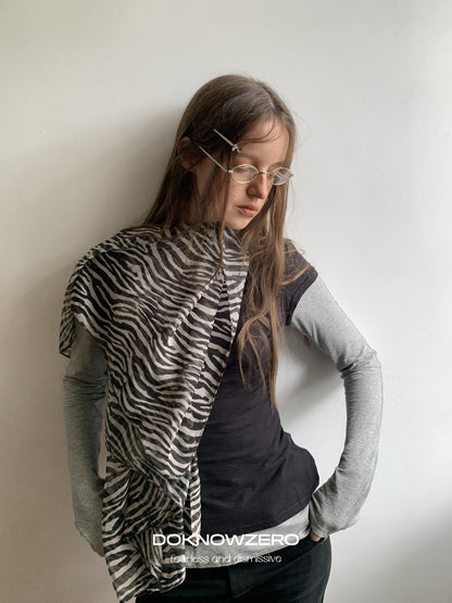 DKZ OFFICIAL Layered Colorblock Slim Fit Women&