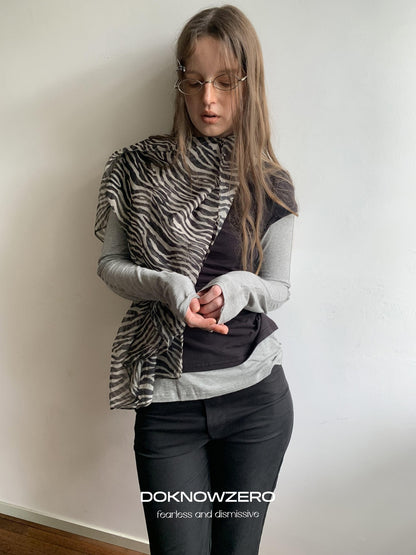 DKZ OFFICIAL Layered Colorblock Slim Fit Women&
