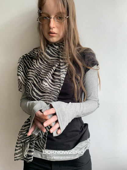 DKZ OFFICIAL Layered Colorblock Slim Fit Women&