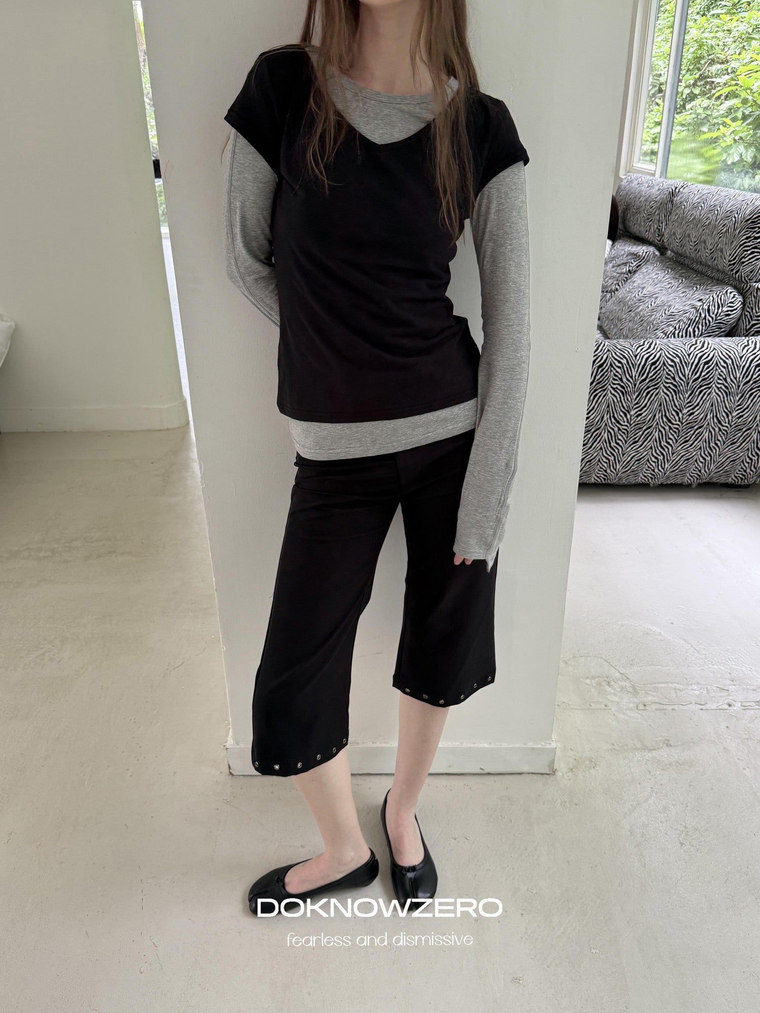 DKZ OFFICIAL Layered Colorblock Slim Fit Women&