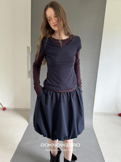 DKZ OFFICIAL Layered Colorblock Slim Fit Women&