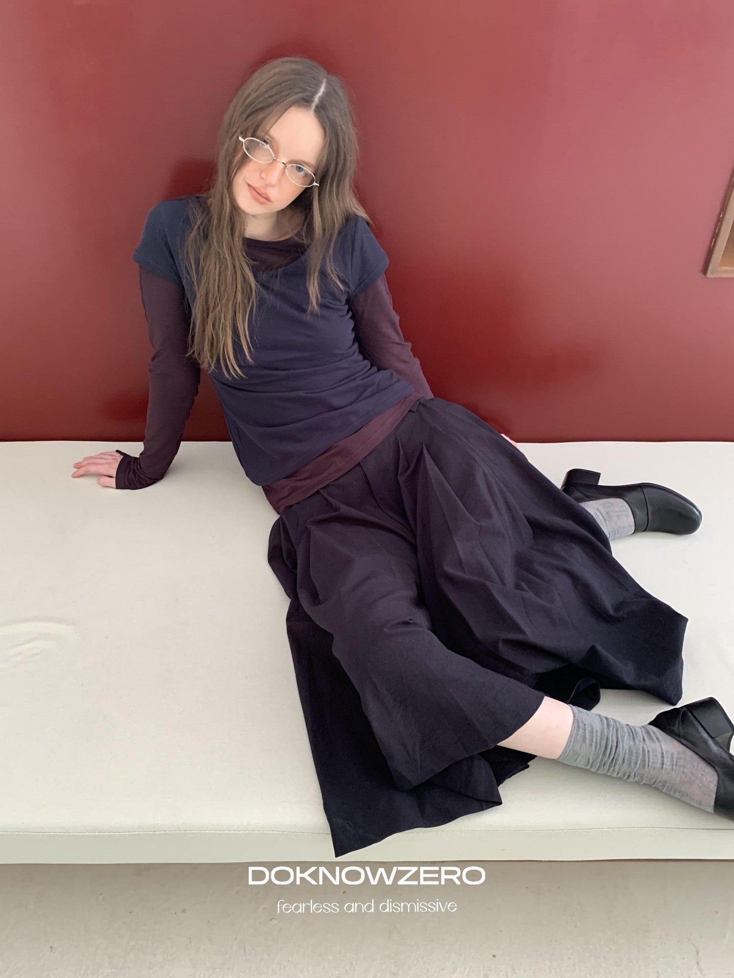 DKZ OFFICIAL Layered Colorblock Slim Fit Women&