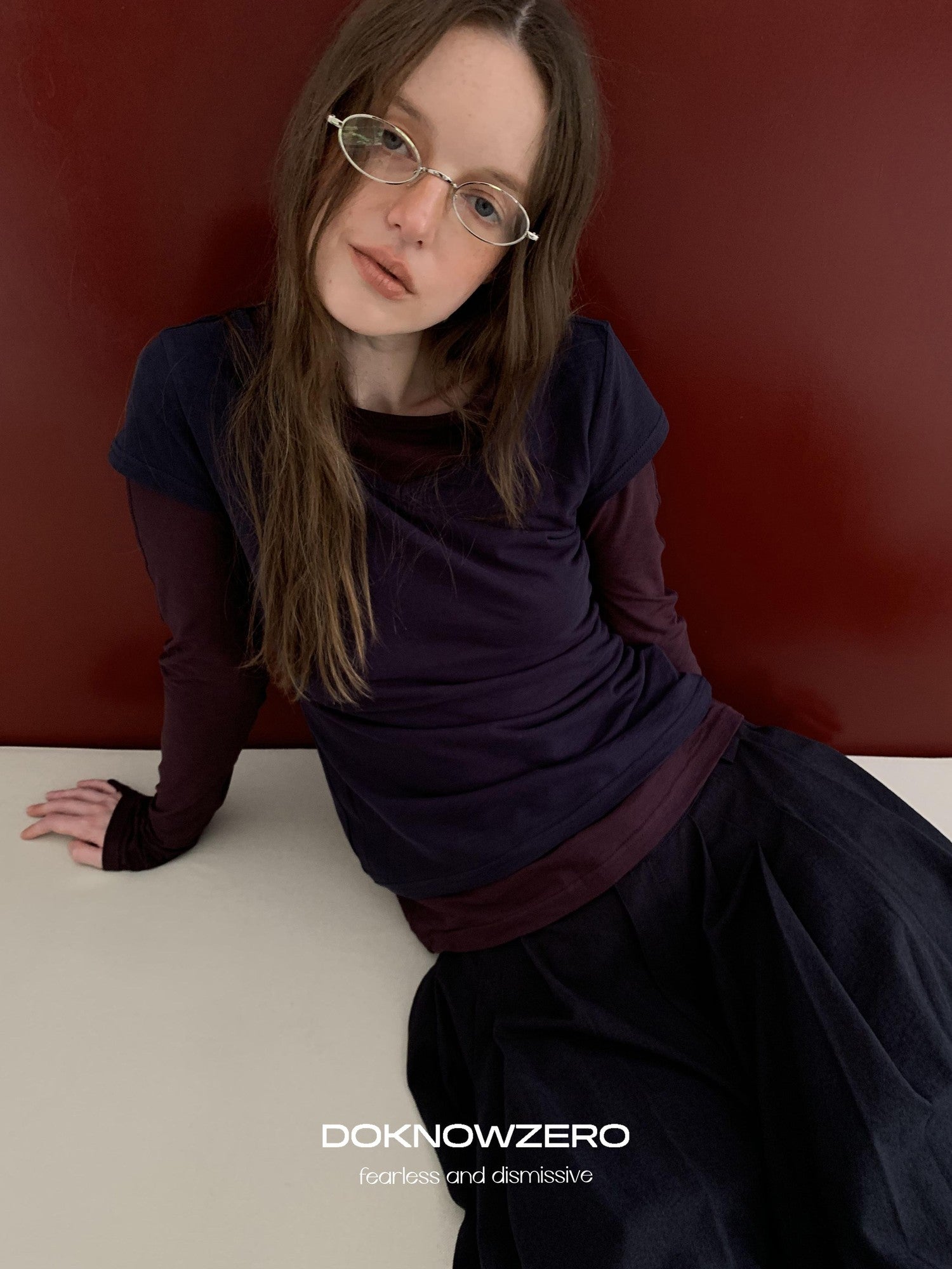 DKZ OFFICIAL Layered Colorblock Slim Fit Women&