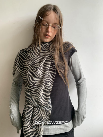 DKZ OFFICIAL Layered Colorblock Slim Fit Women&
