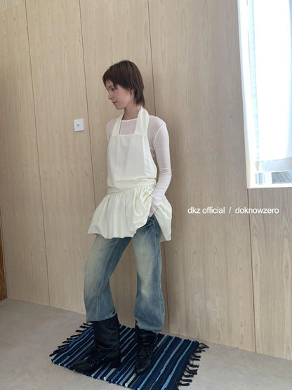 Light Blue Flared Jeans With Lightning Wash
