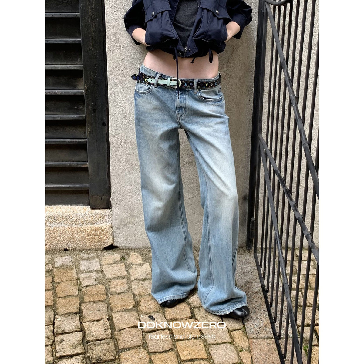 DKZ_OFFICIAL_Light_Blue_Washed_Micro_Flare_Button_Fly_Women&
