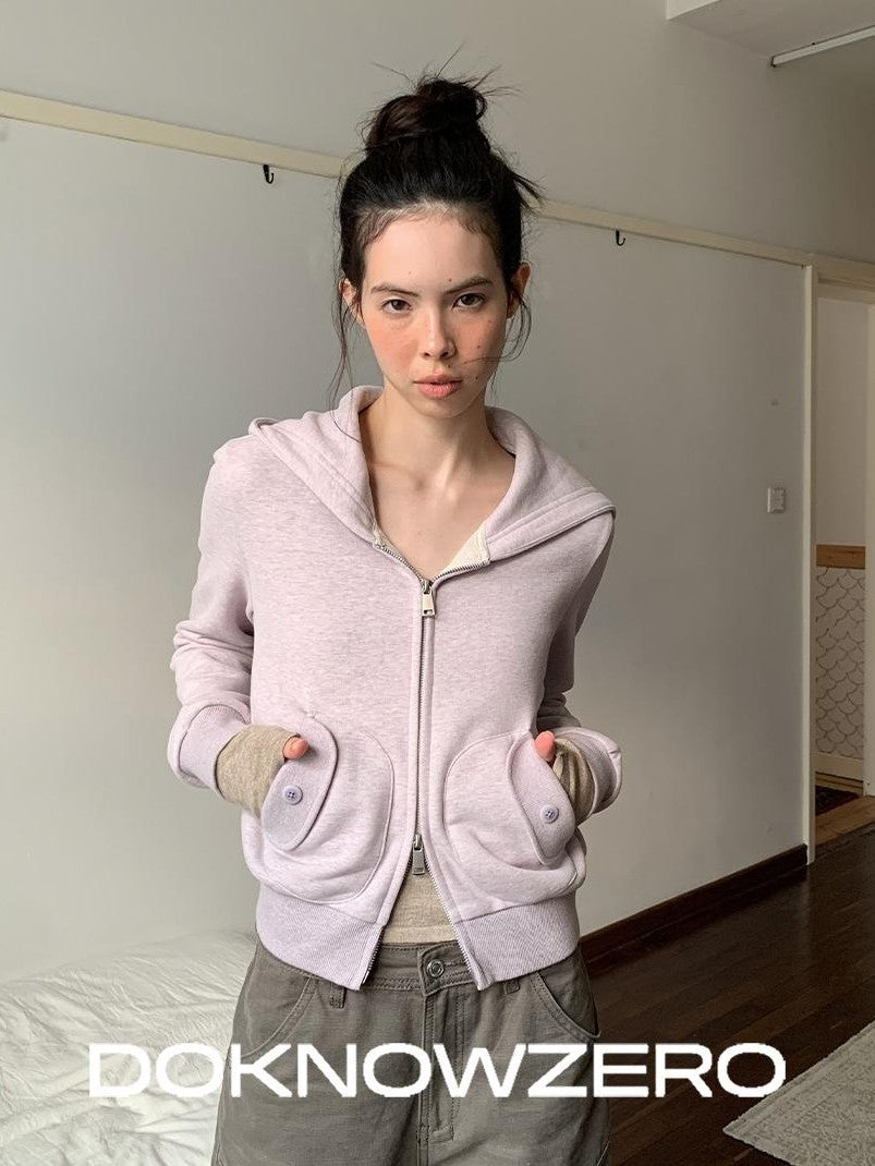 DKZ OFFICIAL Light Purple Fleece Fun Pocket Women&