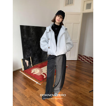 DKZ_OFFICIAL_Lightweight_Hooded_Loose_Fit_Single_Breasted_Women&