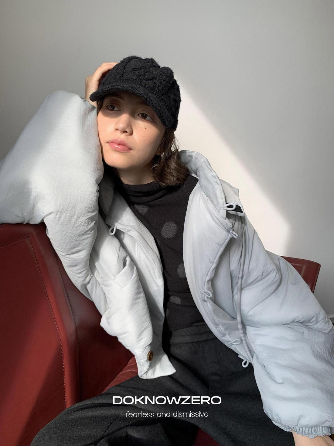 DKZ OFFICIAL Lightweight Hooded Loose Fit Single Breasted Women&