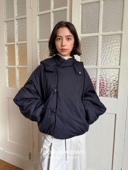DKZ OFFICIAL Lightweight Hooded Loose Fit Single Breasted Women&