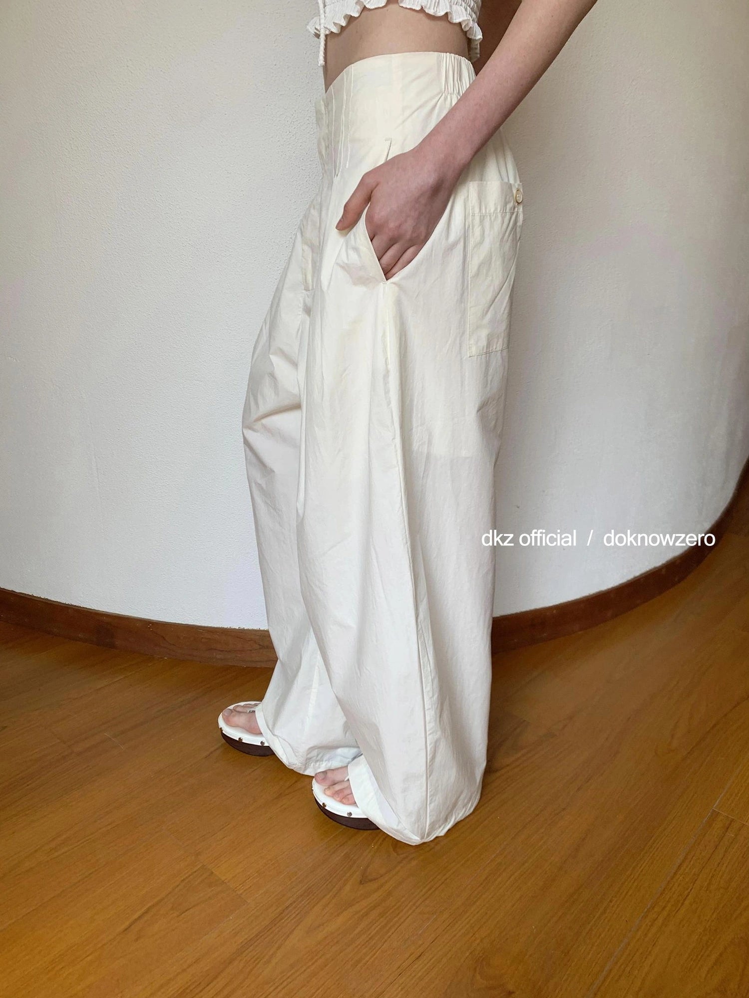 Lightweight Loose Fit Wide Leg Trousers