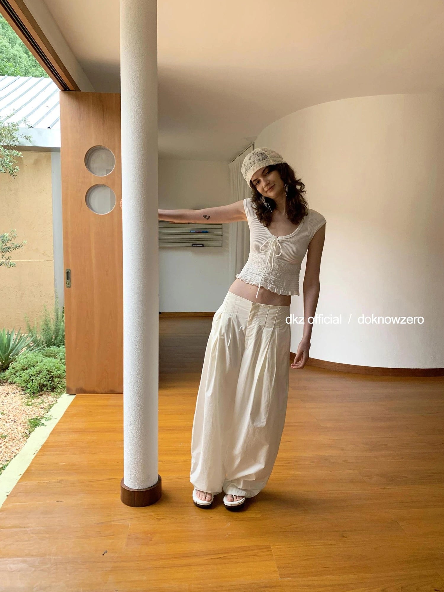 Lightweight Loose Fit Wide Leg Trousers