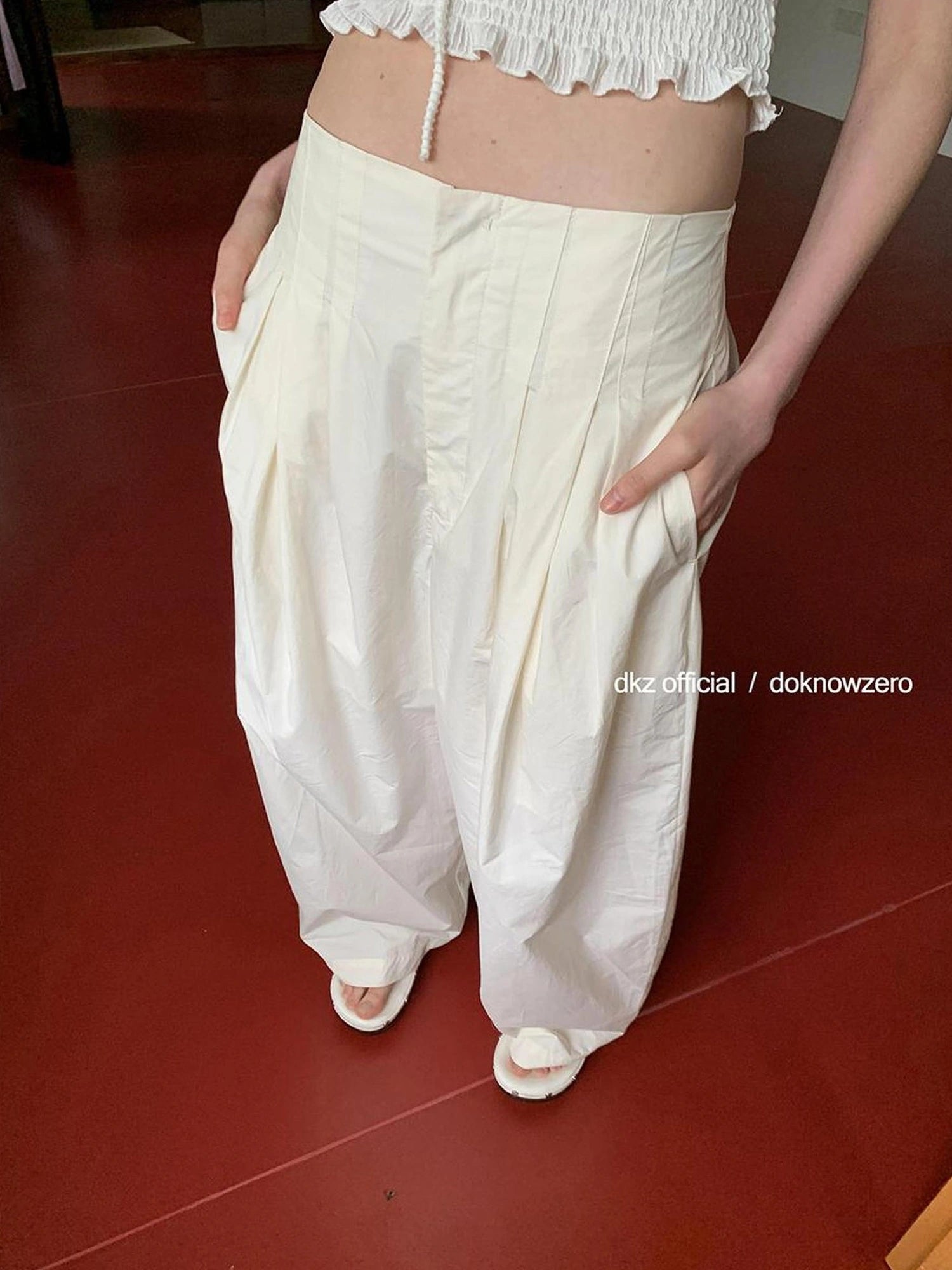 Lightweight Loose Fit Wide Leg Trousers
