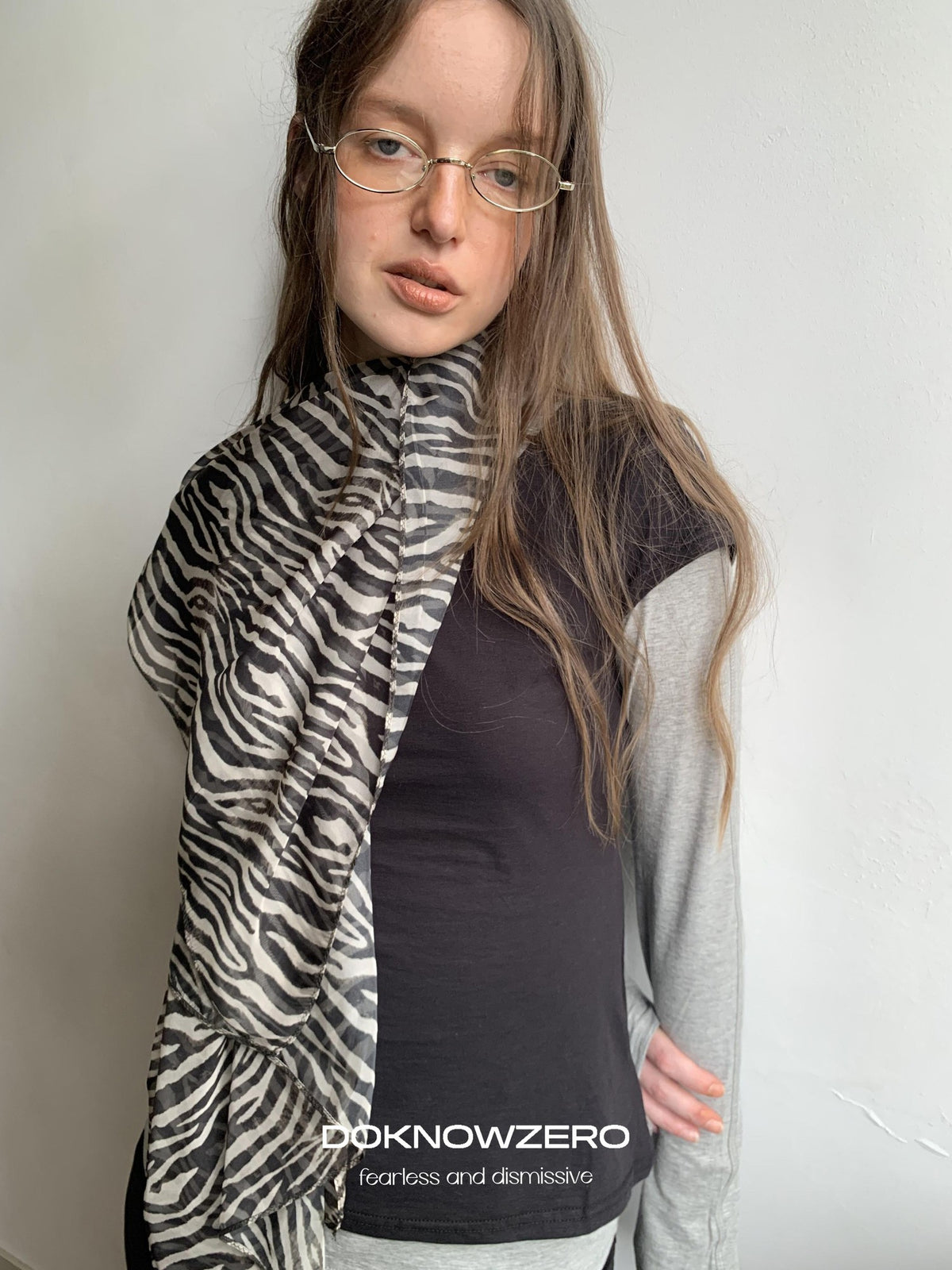 DKZ OFFICIAL Lightweight Retro Zebra Print Women&