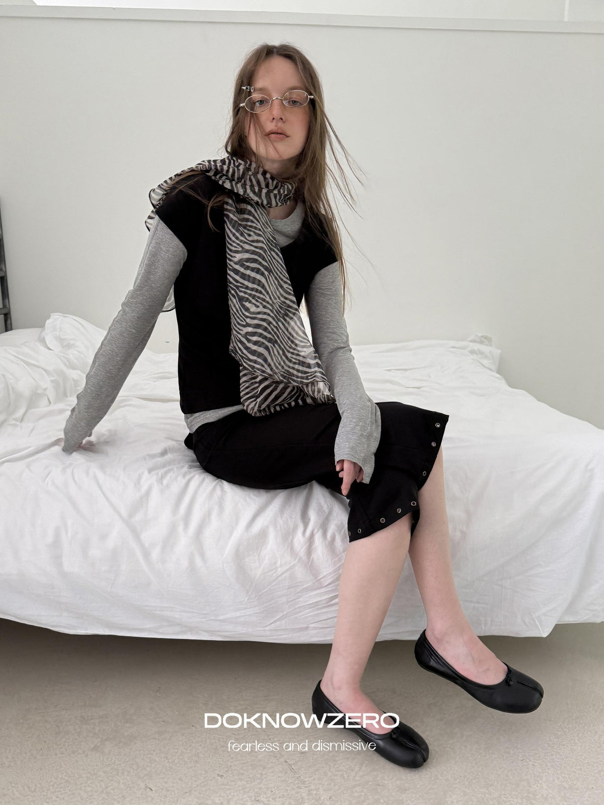 DKZ OFFICIAL Lightweight Retro Zebra Print Women&