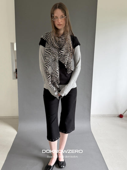 DKZ OFFICIAL Lightweight Retro Zebra Print Women&
